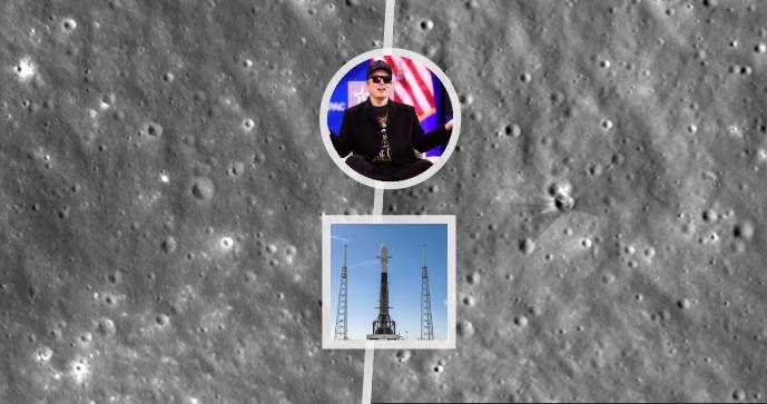 Mise rakety Falcon 9 miliardáře Elona Muska zanechala na povrchu Měsíce nový kráter