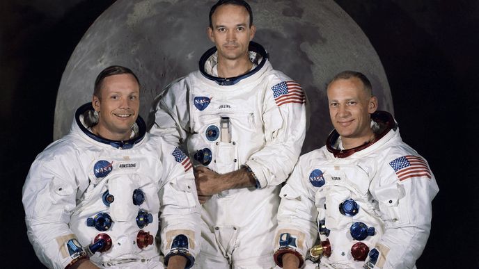 Vesmírná mise Apollo 11, první muži na Měsíci.