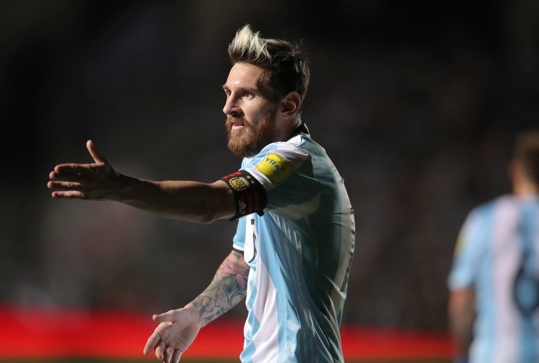 Kapitán Argentiny Lionel Messi v akci