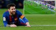 Hvězdný útočník Barcelony Lionel Messi překvapil brankáře Bilbaa přímým kopem z velkého úhlu