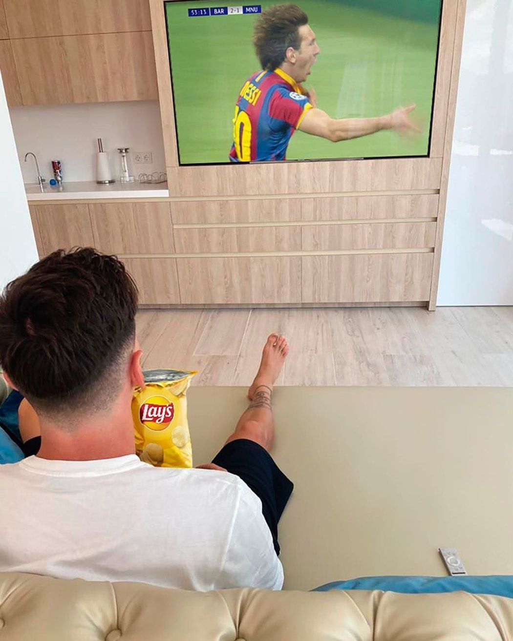 Lionel Messi sleduje slavné momenty vlastní kariéry