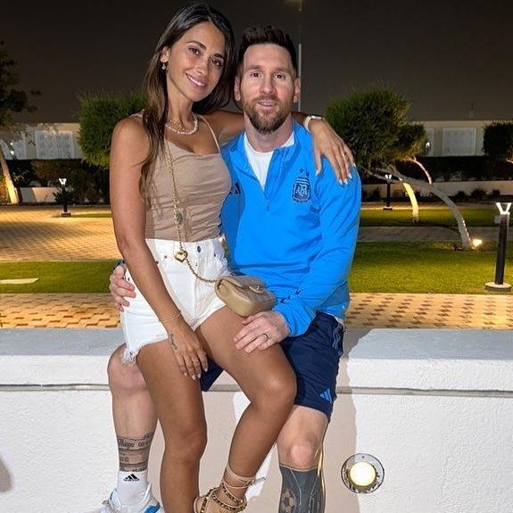 Lionel Messi a jeho manželka Antonella