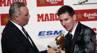 Messi je potřetí nejlepším střelcem Evropy, Lafata skončil 42.