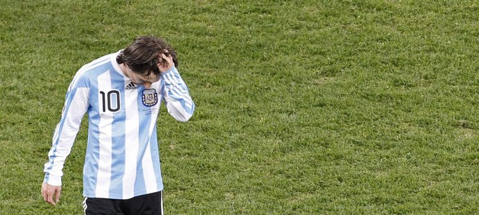 Smutný Lionel Messi, na MS nedal ani jeden gól.