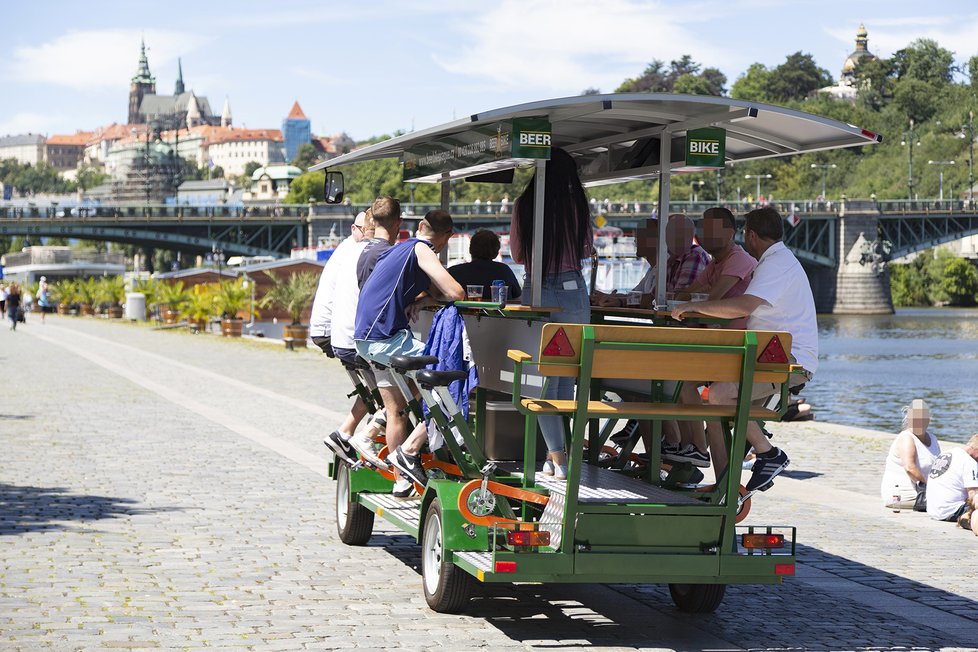 Pivní kolo v centru Prahy