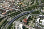 Vizualizace nepostaveného úseku městského okruhu v Praze. Jak bude nakonec vypadat?