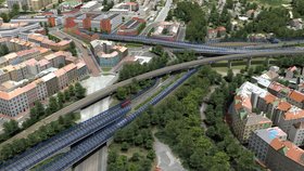 Vizualizace nepostaveného úseku Městského okruhu v Praze. Jak bude nakonec vypadat?