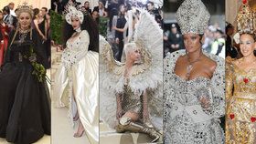 Šílené modely na Met Gala 2018: Rihanna jako papež, Madonna jako královna a okřídlená Katy Perry