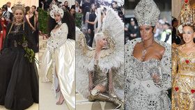 Met Gala 2018 - šílené modely hvězd na největší módní události roku v New Yorku.