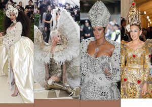 Met Gala 2018 - šílené modely hvězd na největší módní události roku v New Yorku.