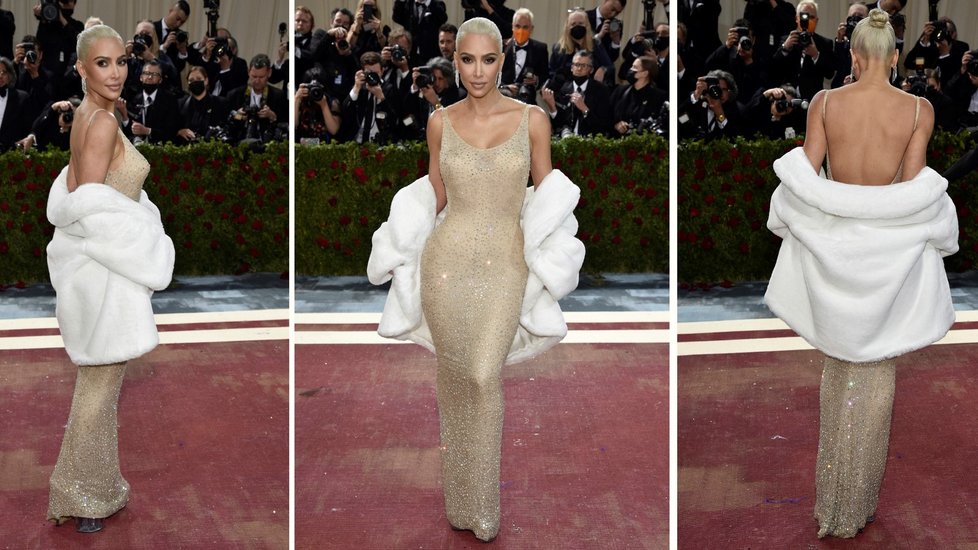 Met Gala 2022: Kim Kardashian oblékla šaty, ve kterých Marilyn Monroe zpívala Kennedymu k narozeninám