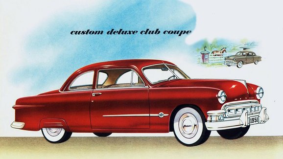 Meteor Custom DeLuxe Club Coupe z roku 1951 měl novou masku chladiče se šesti obdélníkovými otvory a na krátké boční liště se objevil emblém Meteoru.