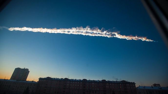 Meteorit padající na Ural