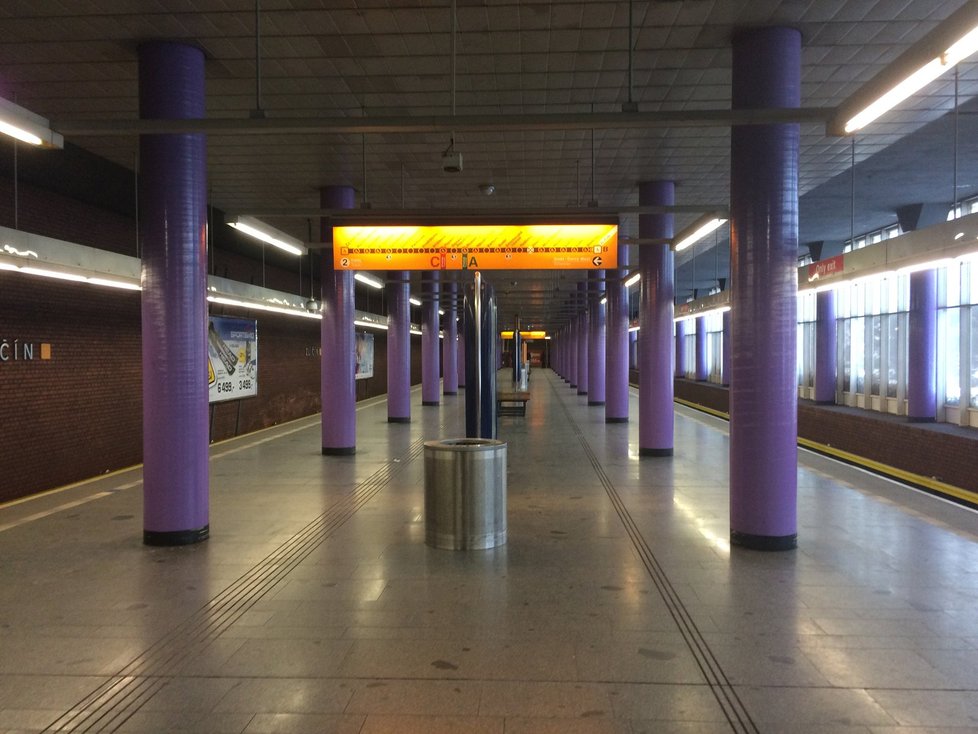 Současná konečná stanice linky metra B Zličín