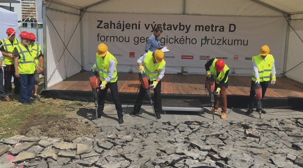 Zahájení geologického průzkumu a zároveň výstavby metra D v Praze