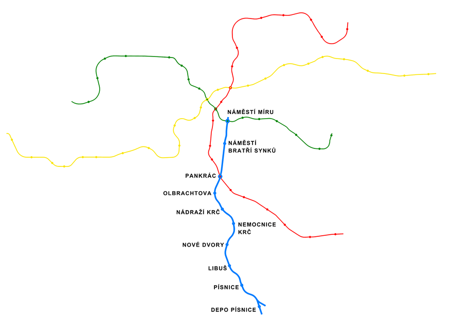 Metro D, vizualizace Metroprojekt Praha, Magazín Nová Praha