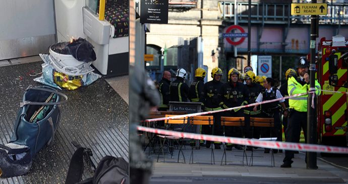 Výbuch tašky v londýnském metru si vyžádal několik zraněných.