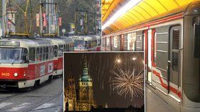 DPP kvůli novoročnímu ohňostroji posílí metro: 10 linek tramvaje změní trasu