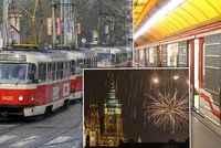 DPP kvůli novoročnímu ohňostroji posílí metro: 10 linek tramvaje změní trasu