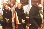 Šílená žena napadala v metru své spolucestující