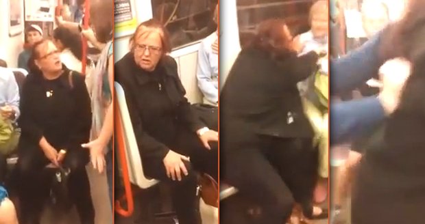 Šílená žena napadala v metru své spolucestující