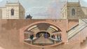 Historické obrázky z počátků podzemní dopravy v Londýně