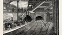 Historické obrázky z počátků podzemní dopravy v Londýně