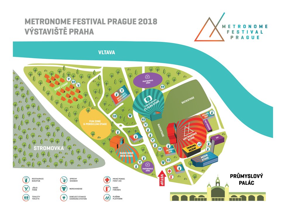 Mapa festivalu Metronome