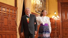 Prezident Mexika López Obrador a jeho manželka Beatriz Gutiérrez Müller