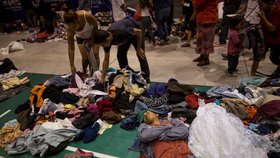 Část účastníků tzv. karavany migrantů nalezla dočasné útočiště v mexickém státě Velacruz (4.11.2018)