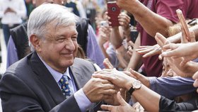 Mexický levicový prezident Andrés Manuel López Obrador, přezdívaný Amlo.
