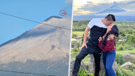 Mexický pár šokoval fotografií údajného létajícího talíře.