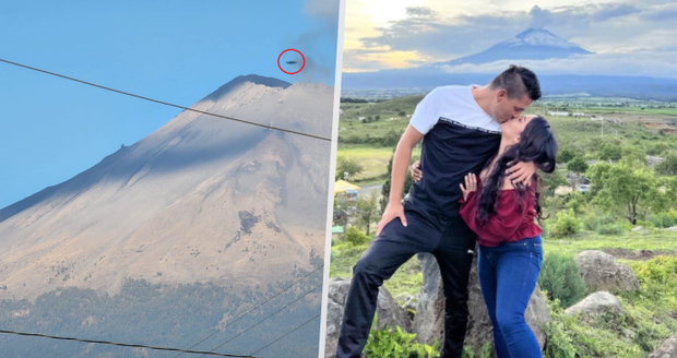 Je to létající talíř?! Pár uhranul internet fotografií od sopky Popocatépetl