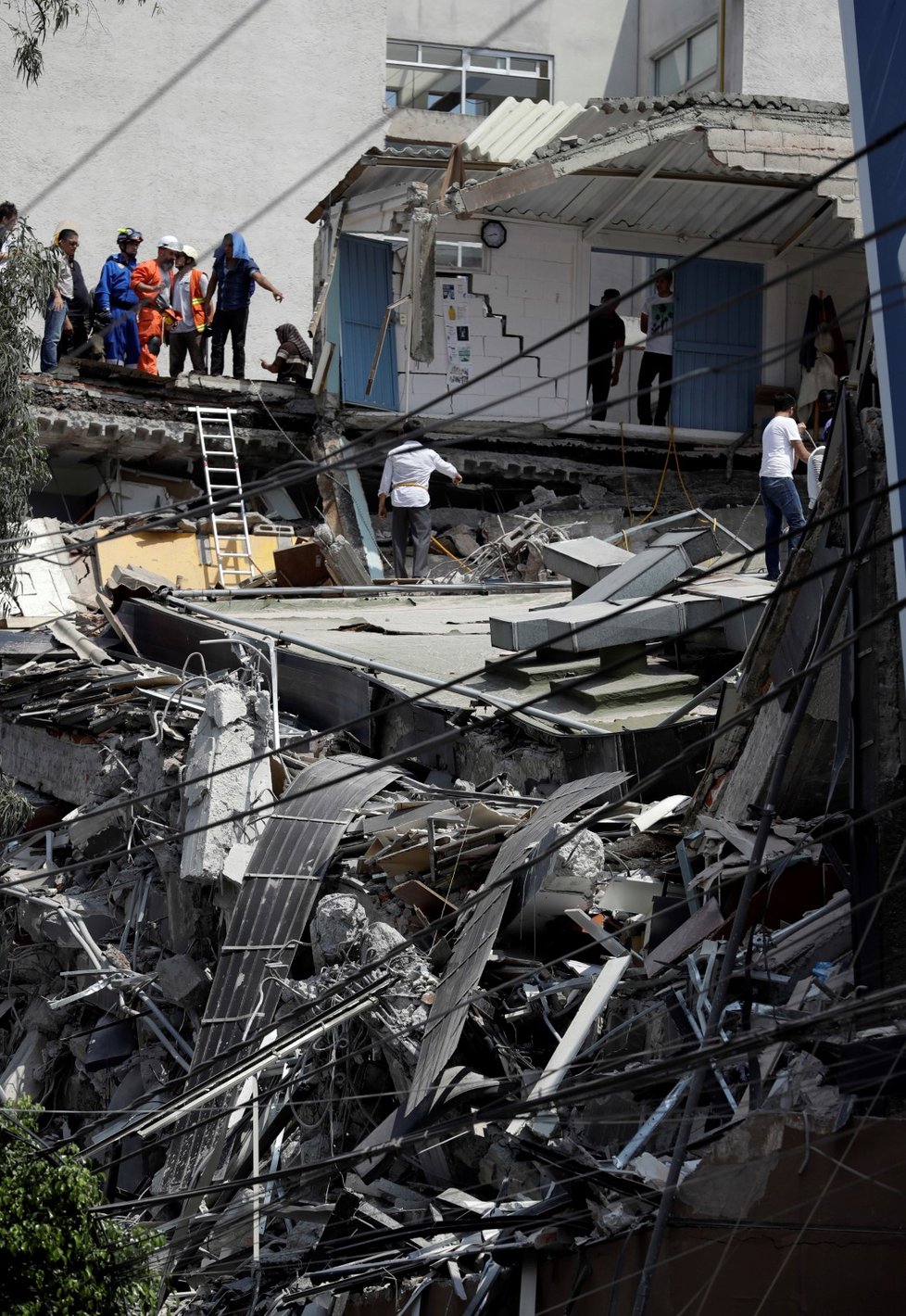 Následky silného zemětřesení v Mexiku