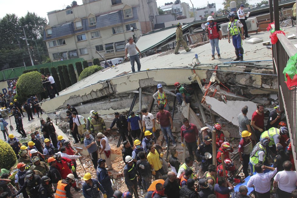 Mexiko zasáhlo 19. září 2017 zničující zemětřesení