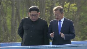 Kim Čong-un a Mun Če-in