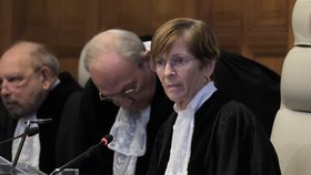 Mezinárodní soudní dvůr (ICJ) při jednání o Izraeli.