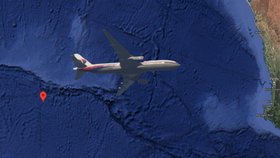 Odborník ukázal přesné místo, kam se měl zřítit zmizelý let MH370.