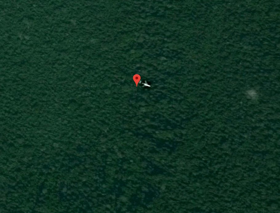 Místo, kde se podle Iana Wilsona nachází zmizelý let MH370. Souřadnice 12°05&#39;20&#34;N 104°09&#39;05&#34;E.