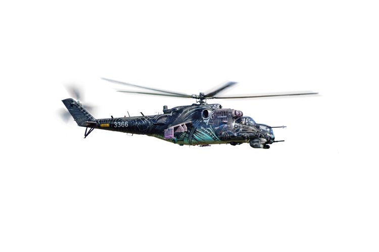 Vrtulník Mi-35 Tiger Alien 2 v celé své kráse