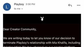 Playboy rozvázal spolupráci s Miou Khalifou.