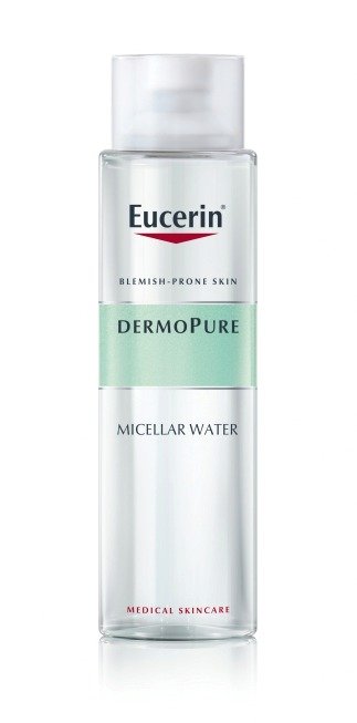 Čisticí micelární voda DermoPure, Eucerin, 465 Kč (400 ml)