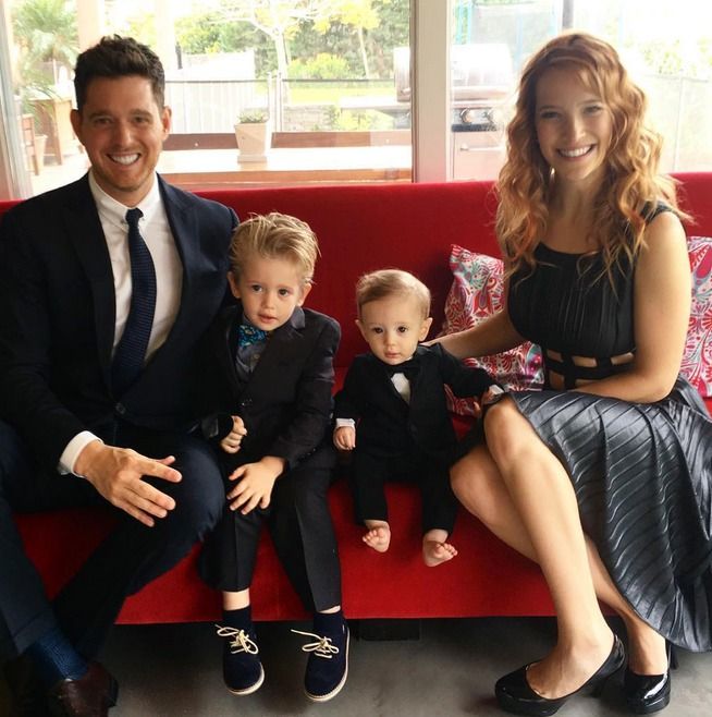 Michael Bublé s rodinou.