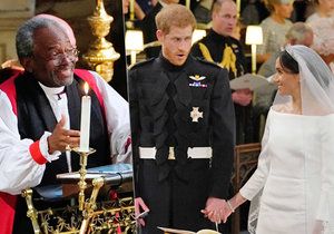 Černošský kněz Michael Curry pronesl na svatbě Harryho a Meghan vášnivý projev.