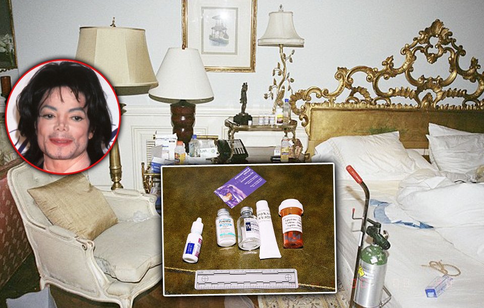 V pokoji Michaela Jacksona byla nalezeno neuvěřitelné množství různých léků a drog.