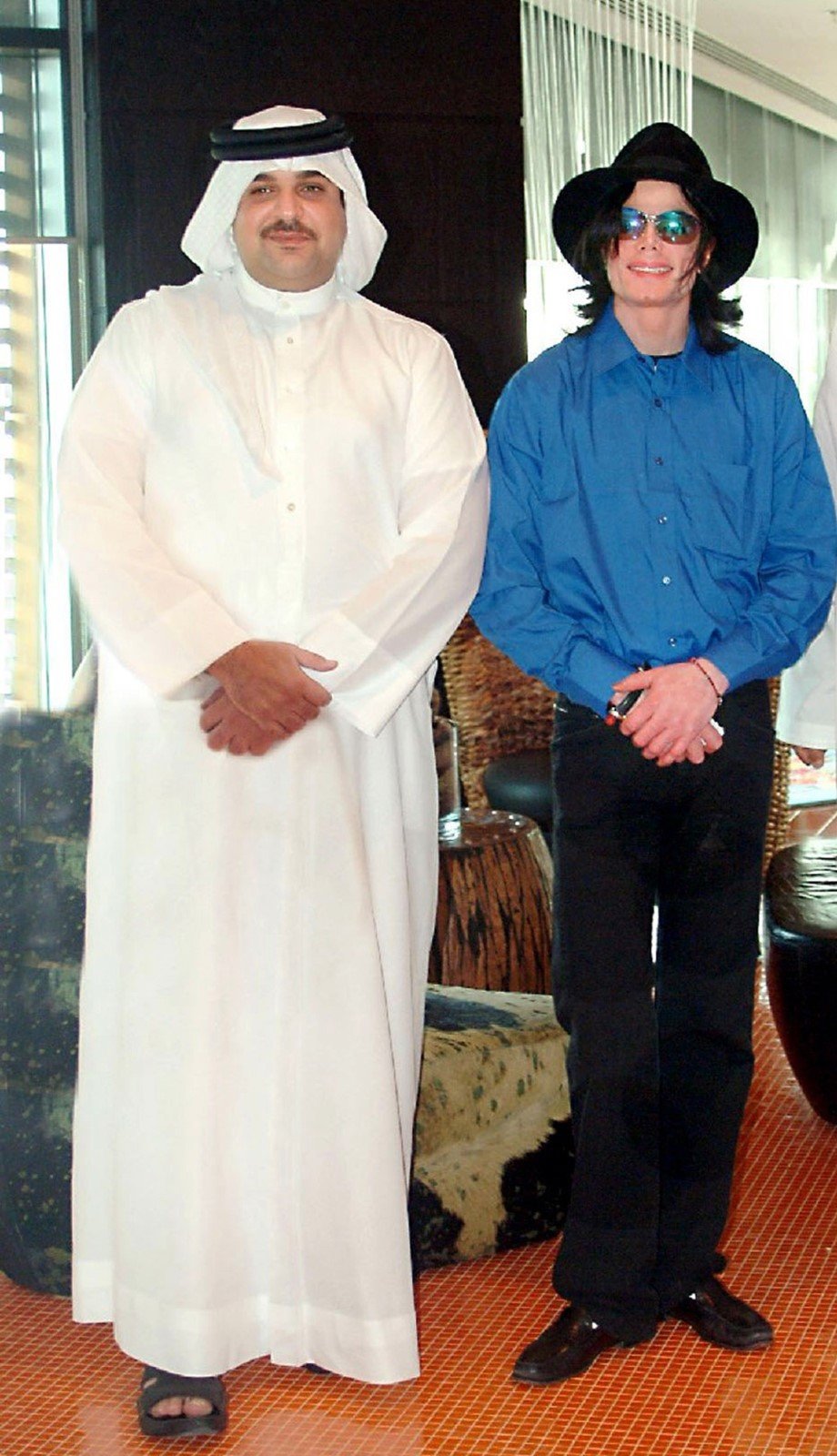 Michael Jackson a šejk Abdullah bin Hamad Al Khalifa v Dubaji (2005)