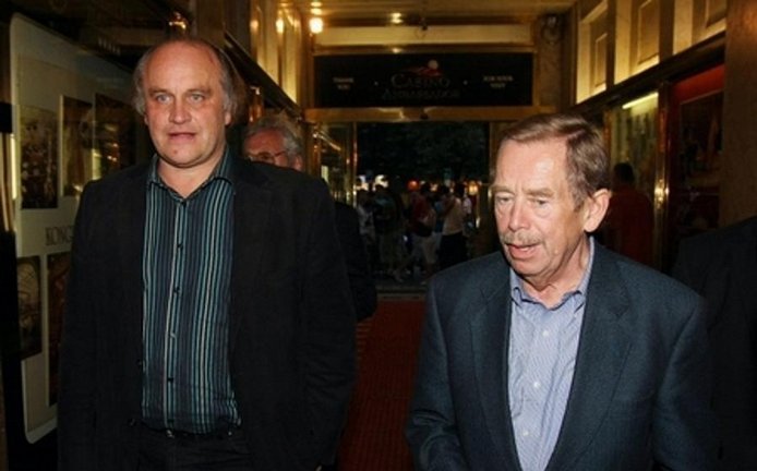 Michael Kocáb (vlevo) a Václav Havel