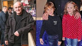 Michael Kocáb vyvedl syna Davida a o rok mladší vnučku Miu do kina.