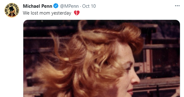 Michael Penn informoval o smrti maminky