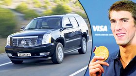 Žralok Michael Phelps jezdí v náklaďáku! Cadillac Escalade: Oblíbený bourák supermana olympijských her